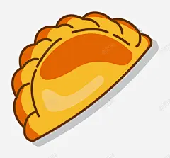 手绘卡通桔色可爱水饺 面食 元素 免抠png 设计图片 免费下载 页面网页 平面电商 创意素材