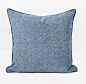 北欧极简/样板房靠包靠垫抱枕/蓝紫色波纹图案提花方枕-淘宝网