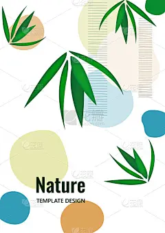 创意流动重叠形状，棕榈叶。天然产品的封面。时尚艺术的封面，海报，互联网，页面，社会，媒体，明信片。向