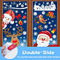 Amazon.com: Christmas Window Clings,Double-Sided Re-appliable 8 Adorable Designed Window Decorations Stickers for Glass, Over 150 Christmas Snowflakes with Santa Claus, Reindeer, Snowman and so : Home & Kitchen