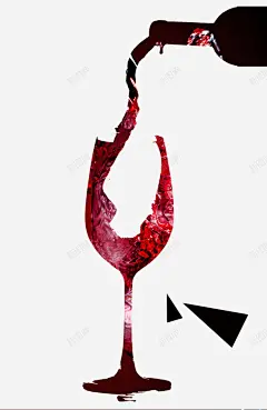卡通斜倒的红酒高脚杯 页面网页 平面电商 创意素材