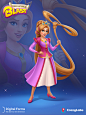 Rapunzel, Digital Forms : We would like to present heroes of fairy tales we've made for "Once Upon a Blast" mobile game by CrazyLabs.