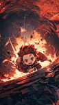 artwork anime demon slayer midjourney concept visual concept art