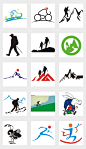 骑行登山徒步运动标识标志LOGO素材