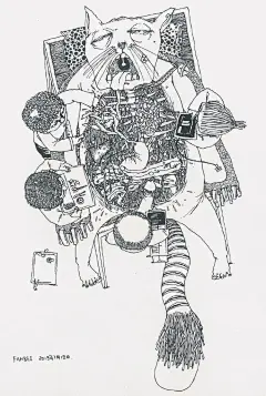 很有风格的插画作品！  \@反北FANBEI ​​​​