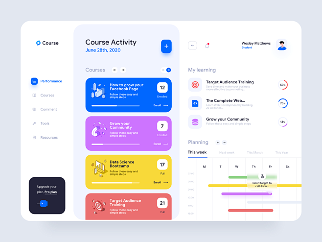 Course web app illus...