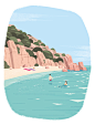 Le Parisien Magazine - Sardaigne : A serie of 7 illustrations I made to depict notable places in Sardinia for Le Parisien Magazine. 