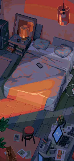 像素风 插画 手机壁纸 背景图