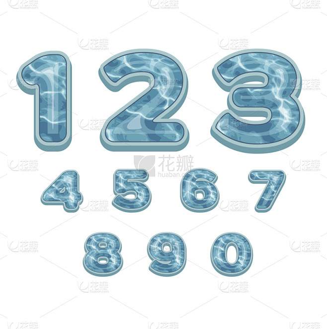 海洋,数字,式样,数字9,有序,数字7,清新,背景分离,字母,数字1