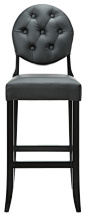 Buttoned Ghost Bar Stool In Black contemporary-bar-stools-and-counter-stools