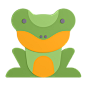 青蛙 渲染剪纸风卡通动物3D图标