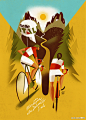 #加点设计# Riccardo Guasco创意自行车运动插画设计 