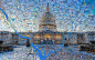 CGTN: See the difference : A series of digital mosaics picturing iconic landmarks of 4 world metropolises, Beijing, Washington DC, London and Nairobi. Based on the actual maps of these great cities. Created to be used in the "See the difference"