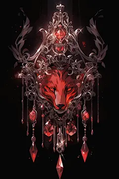 AI宝石项链插画设计素材 哥特风珠宝首饰设定参考 临摹图集-淘宝网