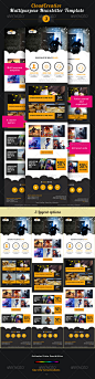 Cloud Creative Multipurpose E-newsletter Template手机WEB界面-淘宝网