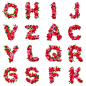 26个英文字母 浪漫 红玫瑰字母 PNG免抠图 设计素材 2016121618-淘宝网