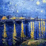Miss the Rhône and Arle so much | Vincent van Gogh - Starry Night Over the Rhone, 1888