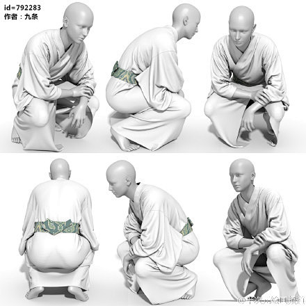 #绘画参考# 九条制作的一些DAZStu...