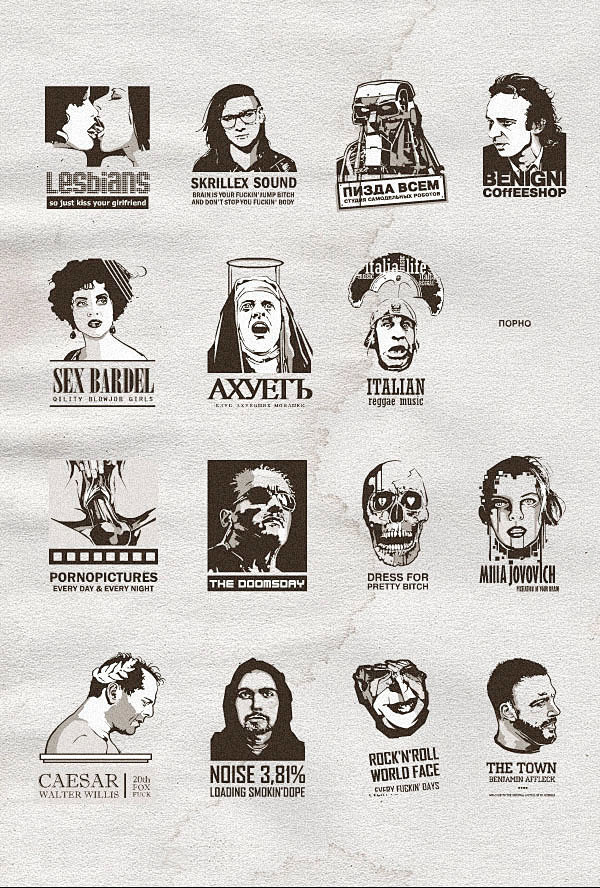 LOGOFACES : stencils...