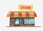 卡通临街store 元素 免抠png 设计图片 免费下载 页面网页 平面电商 创意素材