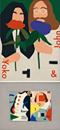 illustrator Anna Kovecses made 10 portraits of pop culture love icons for Milk Magazine: