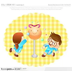 儿童生活插画之做运动的孩子们