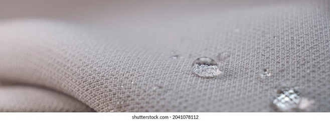 water beading on fab...