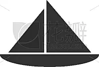有帆船,计算机图标,平坦的,旅途,帆,运动,游艇,休闲