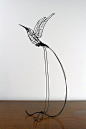 Hand made wire hummingbird sculpture by ZackMclaughlin on Etsy