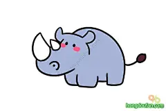 9张动物园骆驼长颈鹿大灰狼小鹿犀牛卡通简笔画-红豆饭小学生简笔画大全