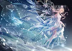 水晶少女插画  - 源文件下载【酷图网】水晶少女插画,水晶少女壁纸,动漫人物插画,高清动漫壁纸,高清动漫插画