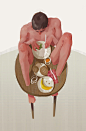 artwork banana diet digital illustration Drawing  fantasy Food  sketch smile surreal