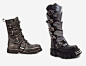 朋克鞋子高清素材 朋克 金属 鞋子 黑色 免抠png 设计图片 免费下载
