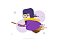 Harry Potter scarf school windbreaker broom glasses magical flight magic icon ux
