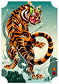 The Tiger and The Dragon : The Tiger and The Dragon are a Vector personal Project. Exploring the oriental philosophy of The Tao embodies the duality of the universe and the enlivening chi at work to balance opposing forces. Chinese mythology expresses two