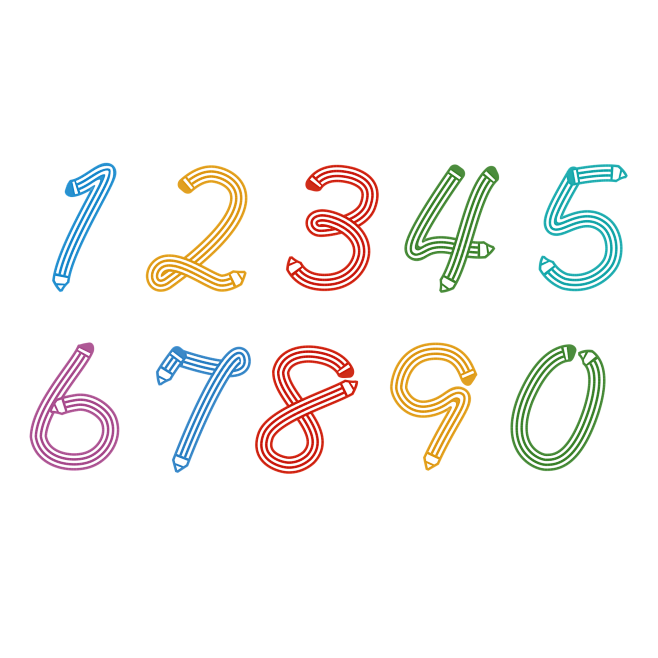 阿拉伯数字 字体设计123456789 ...