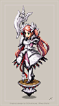 #オリジナル 白乙女 ドット絵ver. - にしのイラスト - pixiv