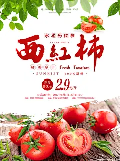西红柿宣传海报广告