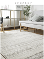 KENZAKI 进口比利时地毯现代简约北欧茶几地毯卧室沙发客厅地毯-tmall.com天猫