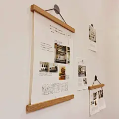 柚木磁铁挂轴杆INS海报框挂墙挂画夹木质磁性画芯夹DIY卷轴挂历杆-淘宝网