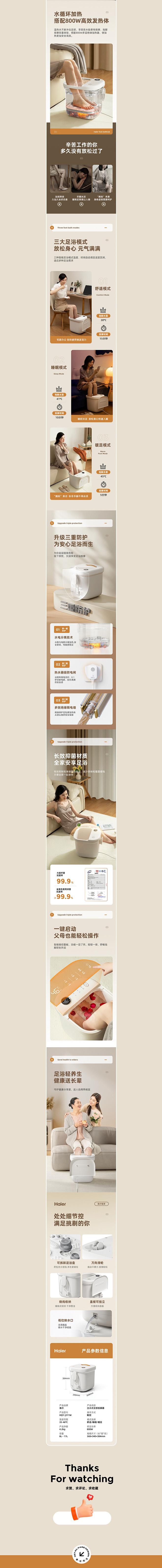 X2 海尔足浴桶 详情全案 模特拍摄 三...