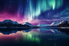 神秘的南极光视觉盛宴