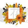 秋天,非洲雏菊,橙子,贺卡,花纹,红色,季节,多样,图像,花