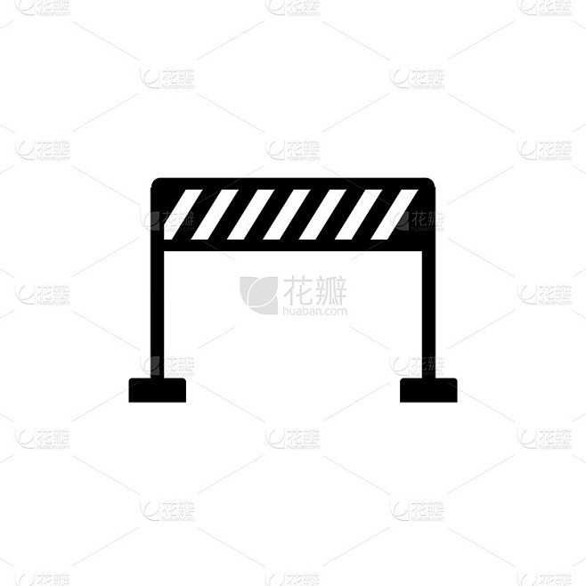 障碍图标设计矢量模板插图