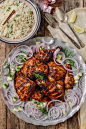 Grilled Tandoori Chicken with Indian-Style Rice