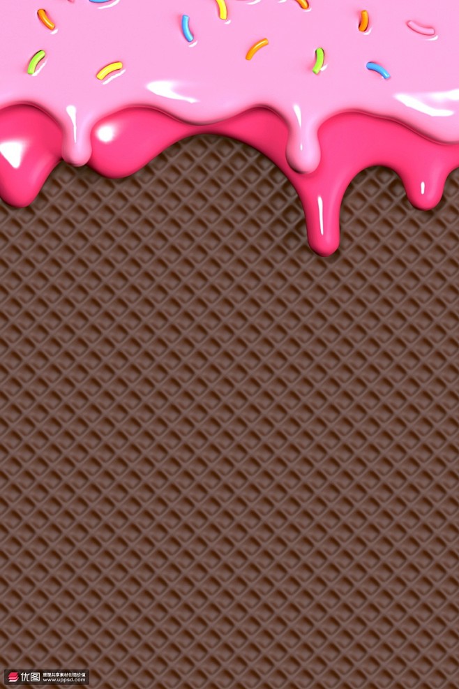 巧克力奶油滴落彩色颗粒节日素材 设计素材...