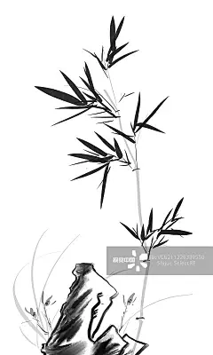 墨竹,优美,插画,绘画作品,传统图片素材下载_正版图片VCG211226339550 - VCG.COM