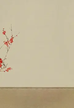工笔画展板背景设计素材海报