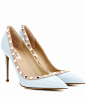 Rockstud patent leather pumps : Rockstud light blue and blush patent leather pumps