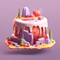 quinta_3D_cake_icon_in_the_style_of_realistic_landscapes_with_s_e6ec37c8-61ee-4de2-b894-c3082c64f1a7